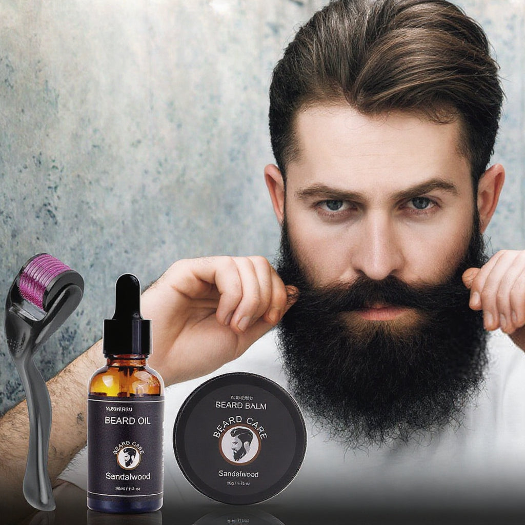 Beard Growth & Grooming Kit for Men | Complete Beard Care Set with Balm & Oil – Personal Care Essential