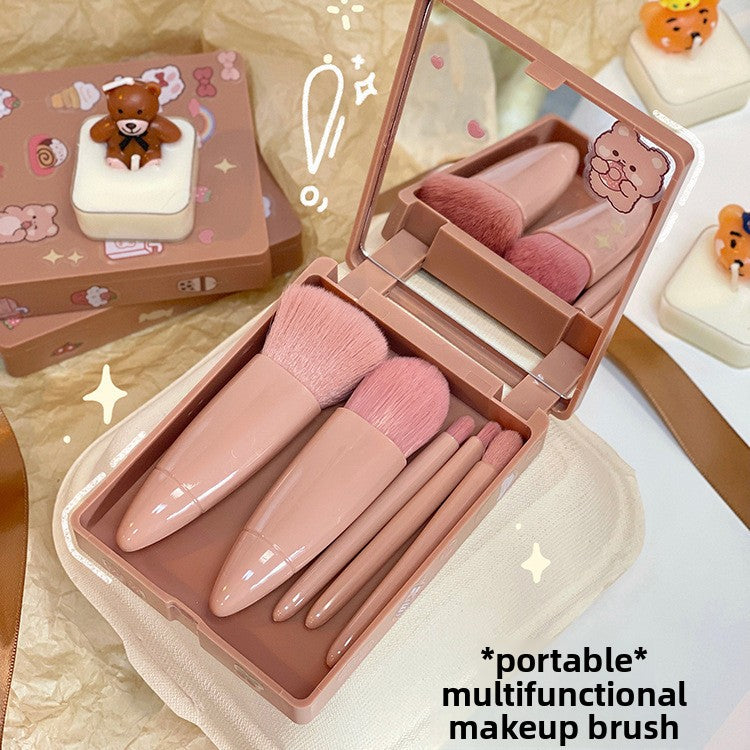 Portable 5-piece makeup brushes