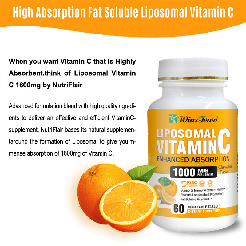 20pcs Liposomal Vitamin C 1000mg – Enhanced Absorption | Immune Support & Antioxidant Supplement (60 Tablets)