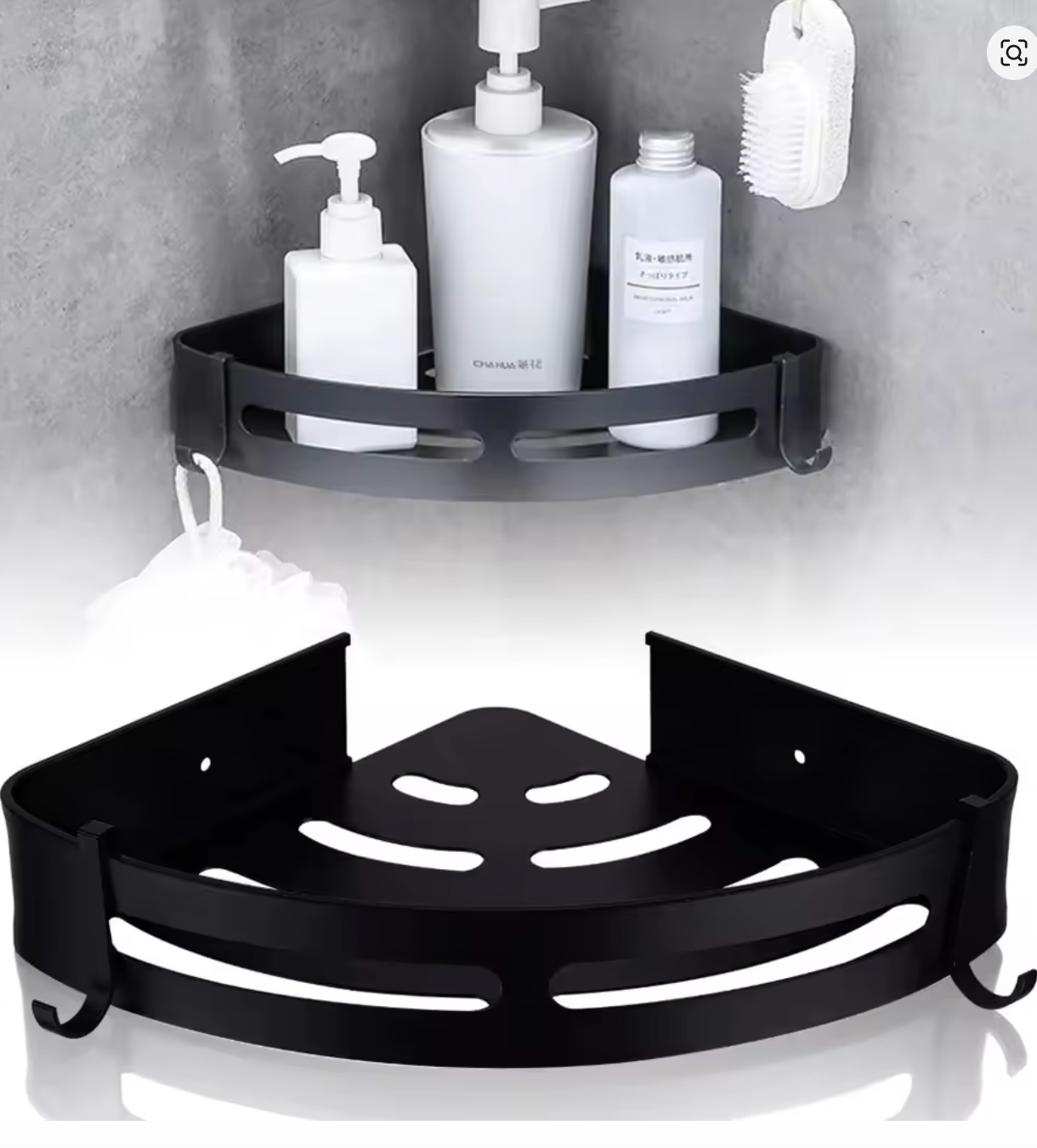 No Drill 1/3 PCS Bathroom Shelf, Storage Organizer