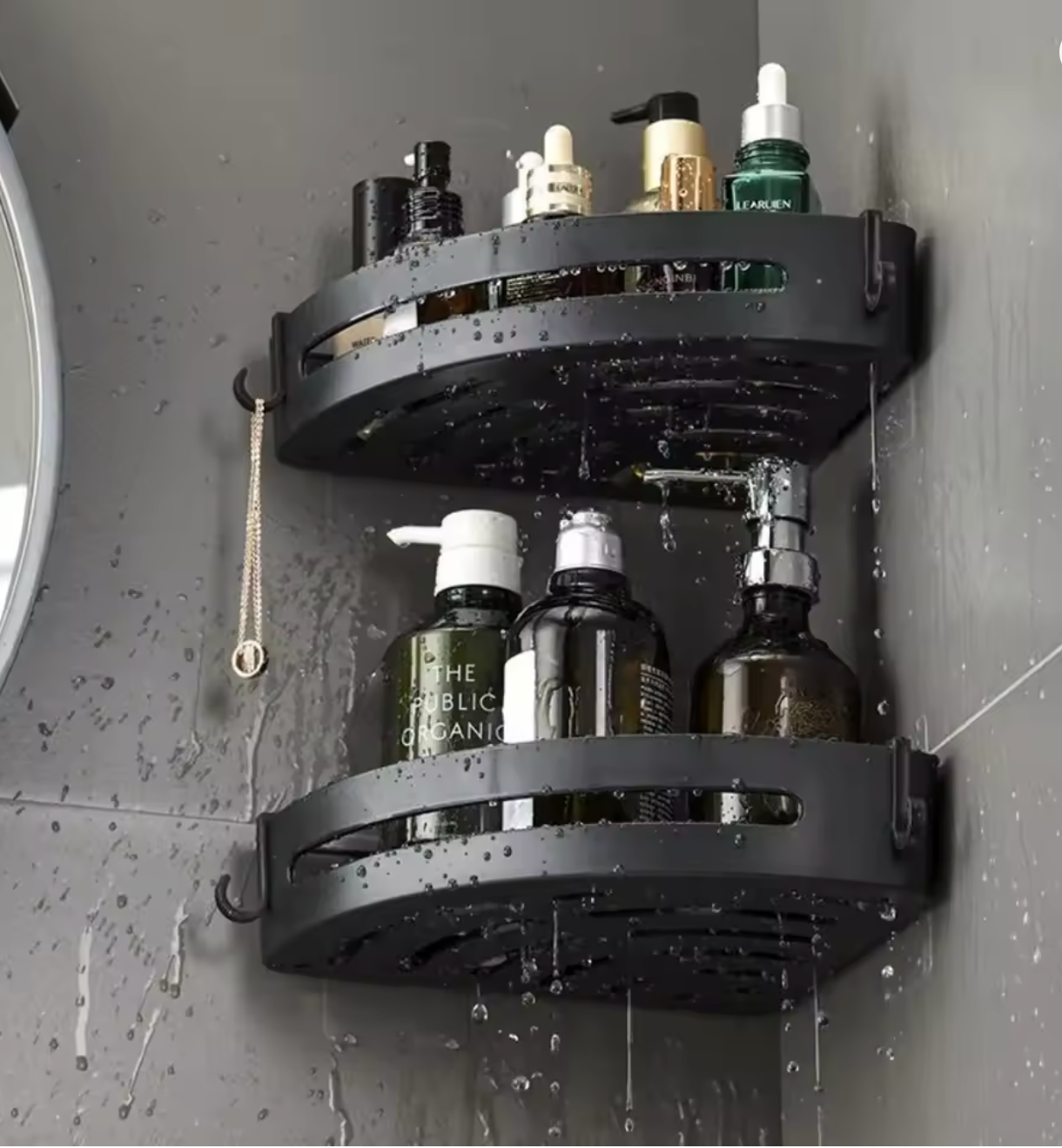 No Drill 1/3 PCS Bathroom Shelf, Storage Organizer