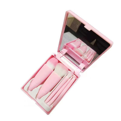 Portable 5-piece makeup brushes