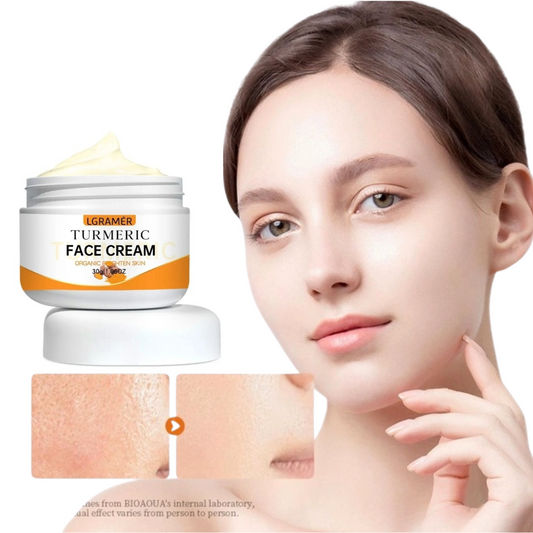 Turmeric Whitening Face Cream Wrinkle Removal Lighten Fine Lines Makes Skin Look More Youthful Birghten Moisturize Facial Care